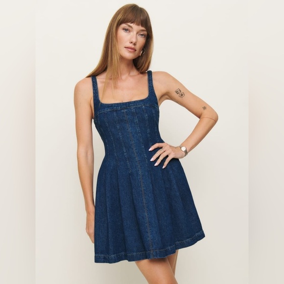 Reformation Dresses & Skirts - NWT Reformation Violet Denim Mini Dress Size 6